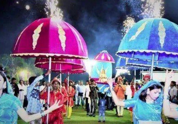 Illuminated Umbrella Procession - Udaipur Event Management